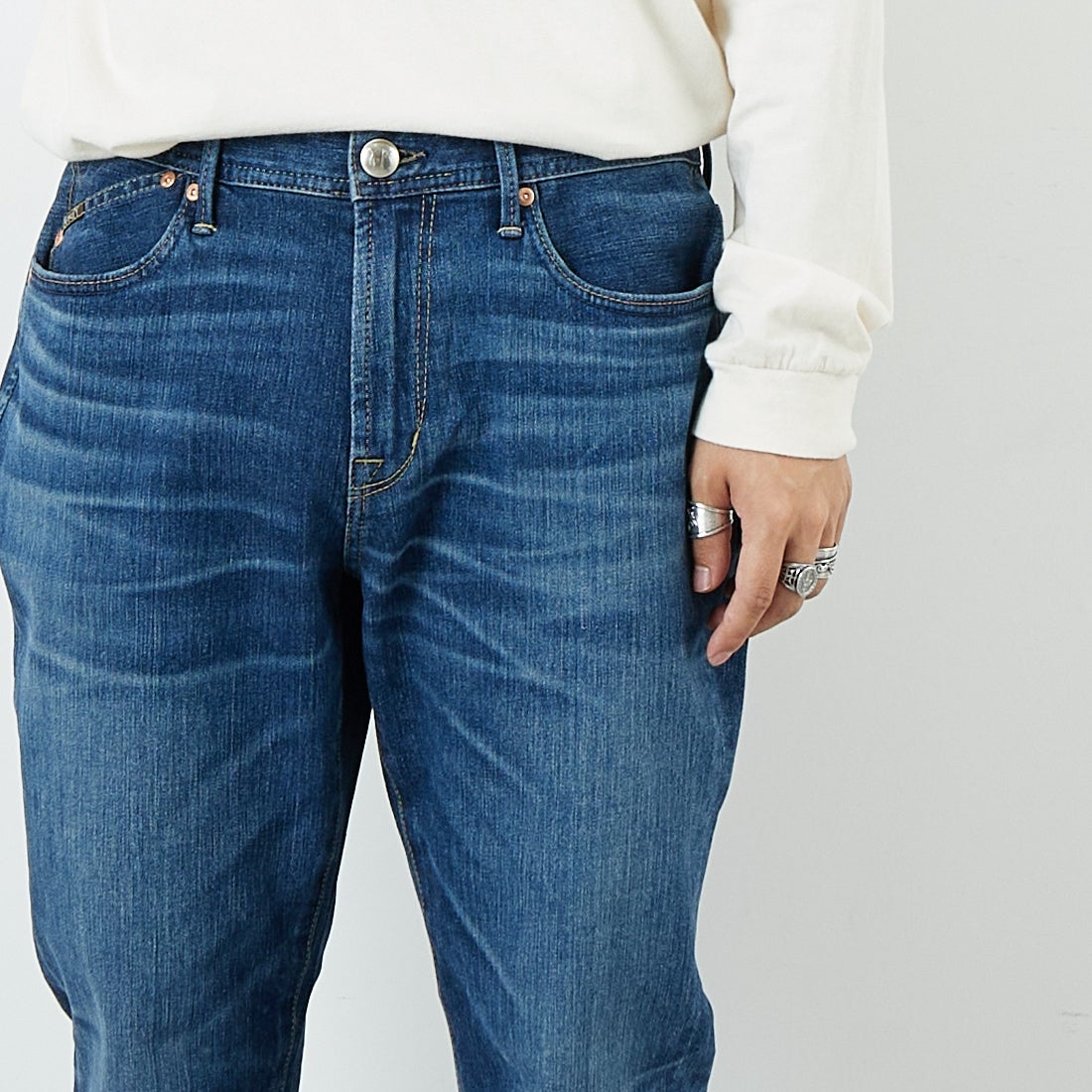 YANUK [ヤヌーク] PREMIUM2 テーパード PHILIP/フィリップ [57251001] PBL &&モデル身長：179cm 着用サイズ：34&&