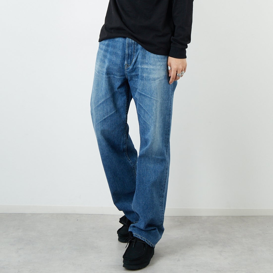 YANUK [ヤヌーク] PREMIUM2 クラシックストレート BEN/ベン [57253031] PLB &&モデル身長：179cm 着用サイズ：34&&