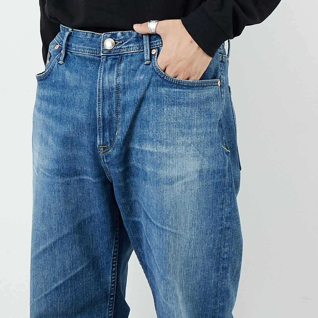 YANUK [ヤヌーク] PREMIUM2 クラシックストレート BEN/ベン [57253031] PLB &&モデル身長：179cm 着用サイズ：34&&