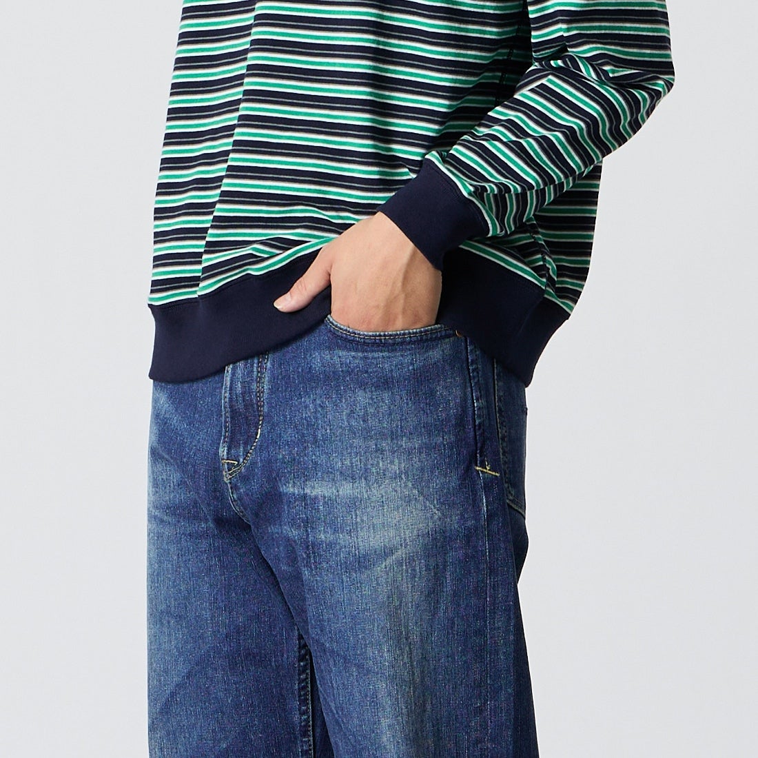 YANUK [ヤヌーク] PREMIUM2 クラシックストレート BEN/ベン [57253031] PLB &&モデル身長：175cm 着用サイズ：28&&