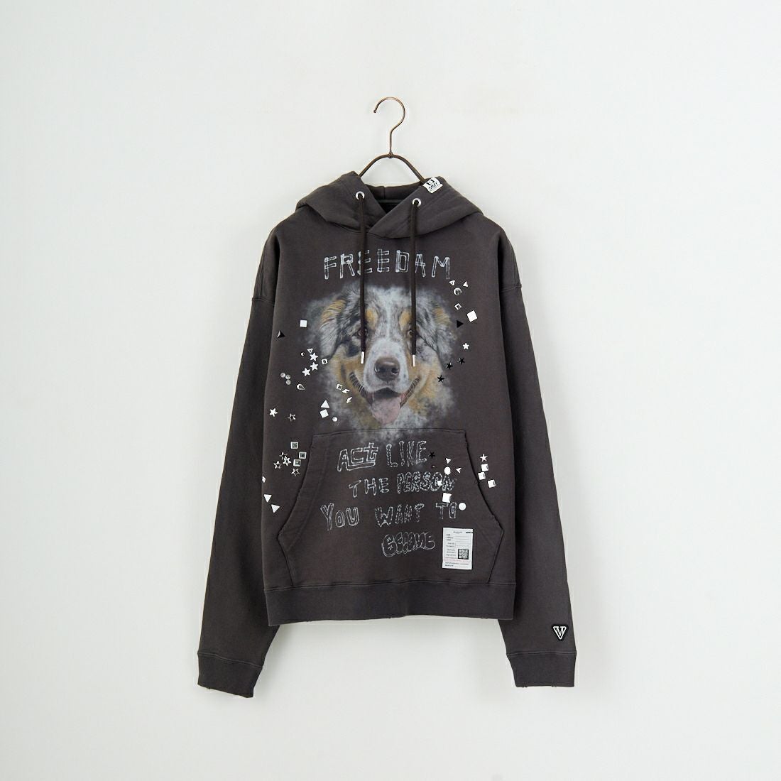 Maison MIHARA YASUHIRO [メゾン ミハラヤスヒロ] エンベリッシュド ダメージフーディ [J15HD722] BLACK