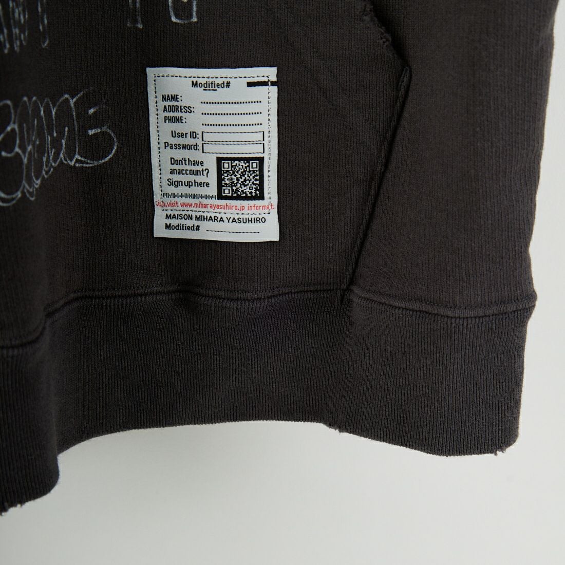 Maison MIHARA YASUHIRO [メゾン ミハラヤスヒロ] エンベリッシュド ダメージフーディ [J15HD722] BLACK