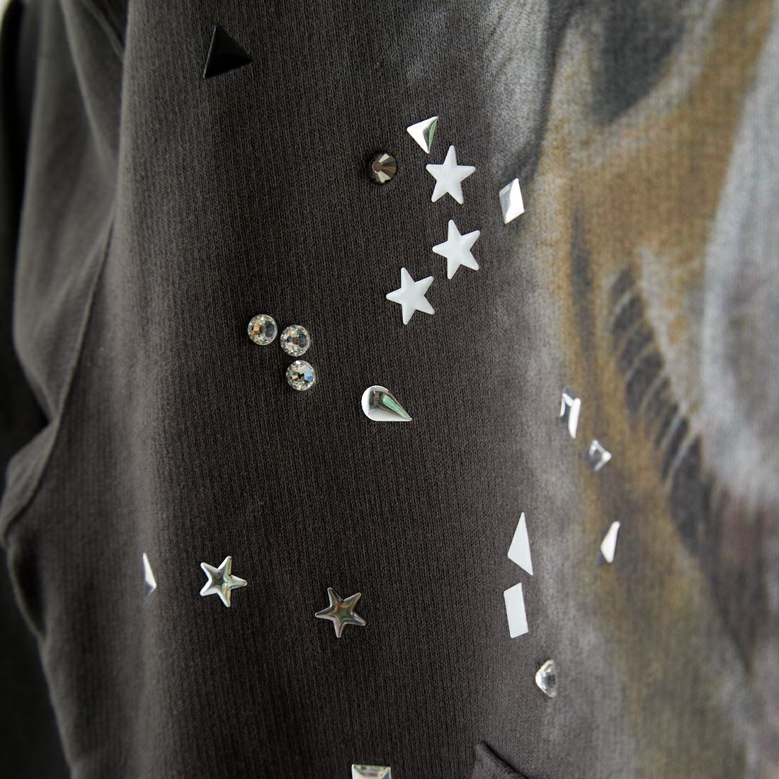 Maison MIHARA YASUHIRO [メゾン ミハラヤスヒロ] エンベリッシュド ダメージフーディ [J15HD722] BLACK