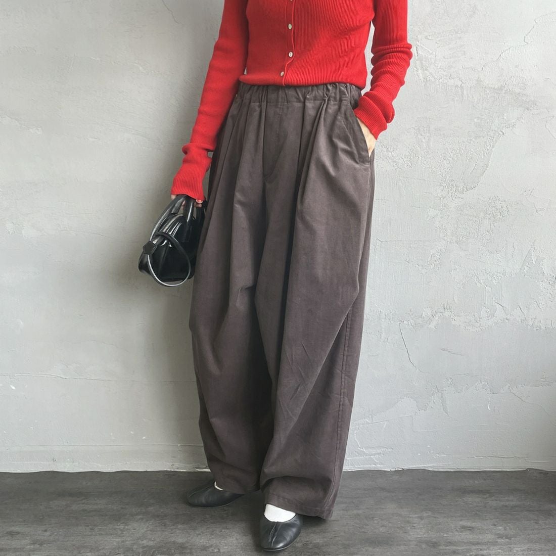 mizuiro ind [ミズイロインド] 別注 コーデュロイワイドパンツ [50053