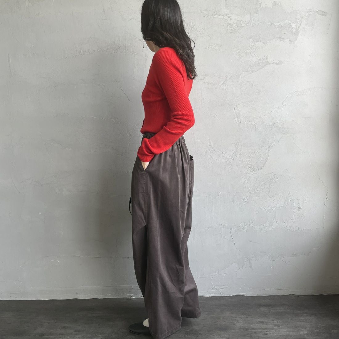 mizuiro ind [ミズイロインド] 別注 コーデュロイワイドパンツ [50053