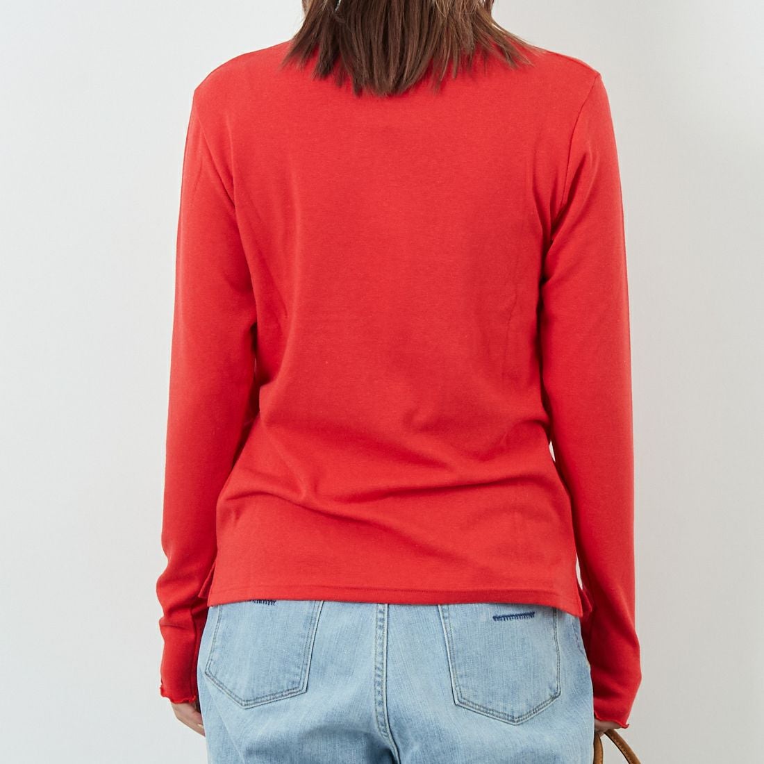 Kelen [ケレン] ハイネックカットソー [LKL25FCS2004] RED &&モデル身長：167cm 着用サイズ：F&&