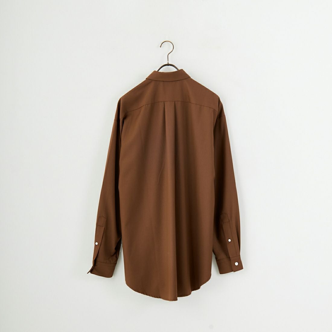 amne [アンヌ] ギャバジンクラシックシャツ [AMN-SH-054] BROWN