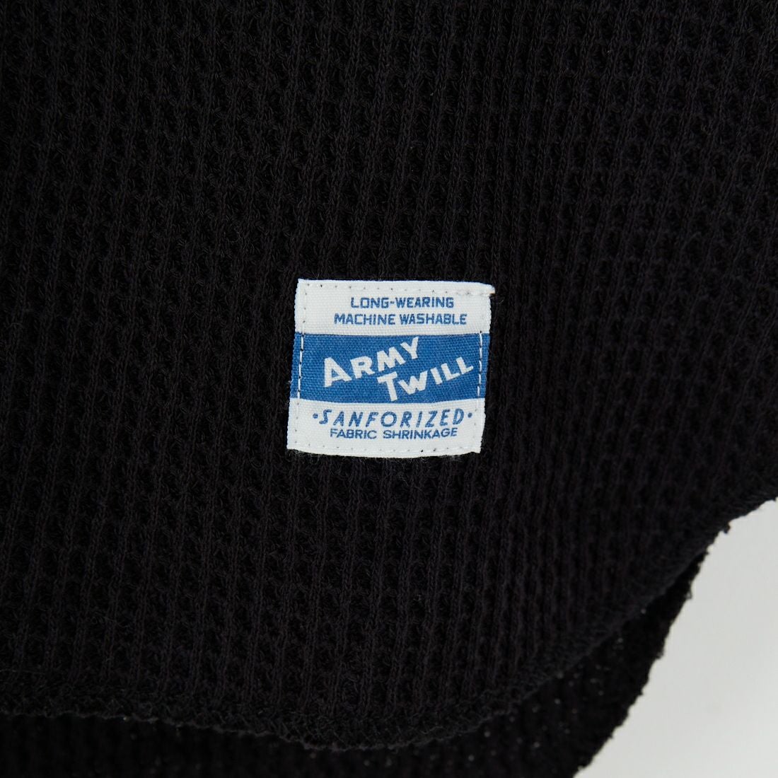 ARMY TWILL SANFORIZED [アーミーツイル サンフォライズド] ワッフルフーディ [AM-2553009] BLACK