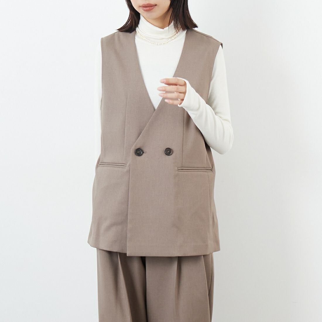 035 ﾓｶ&&モデル身長：162cm 着用サイズ：F&&