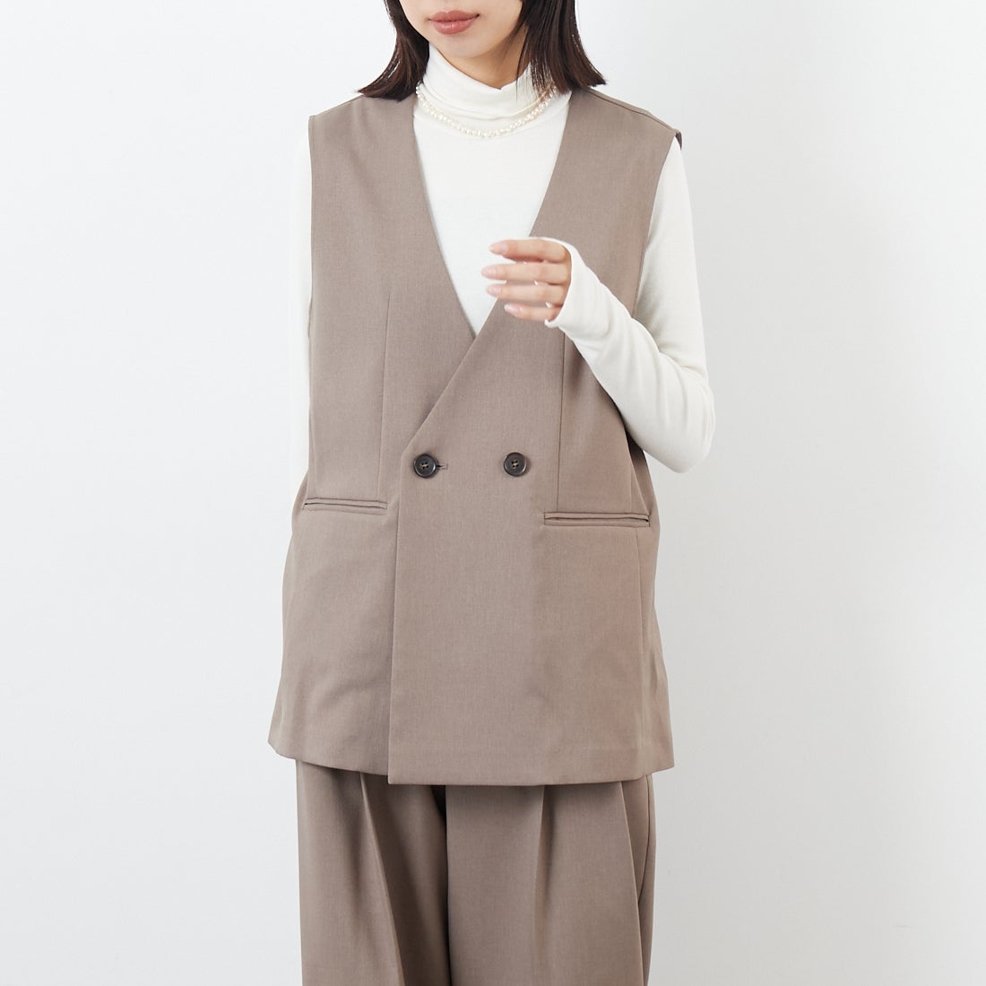 035 ﾓｶ&&モデル身長：162cm 着用サイズ：F&&