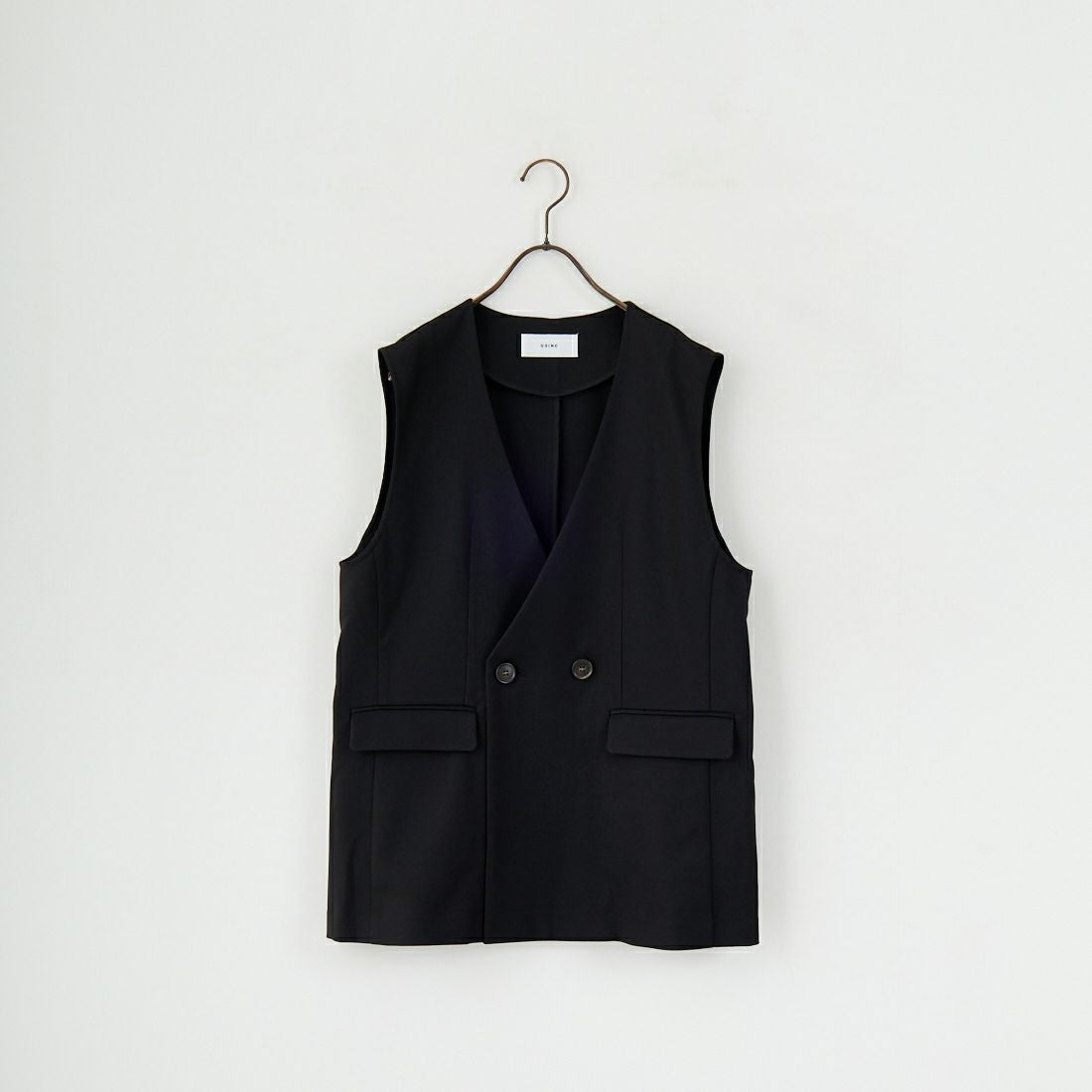 USINE [ユジーヌ] イージーケアツイルVネックベスト [21256059] 004 ﾌﾞﾗｯｸ