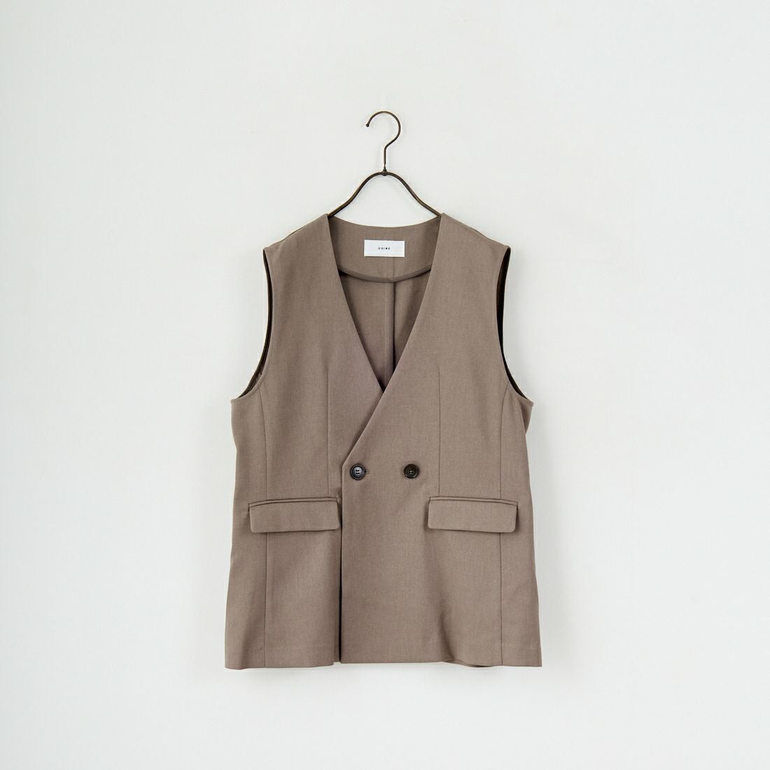 USINE [ユジーヌ] イージーケアツイルVネックベスト [21256059] 035 ﾓｶ