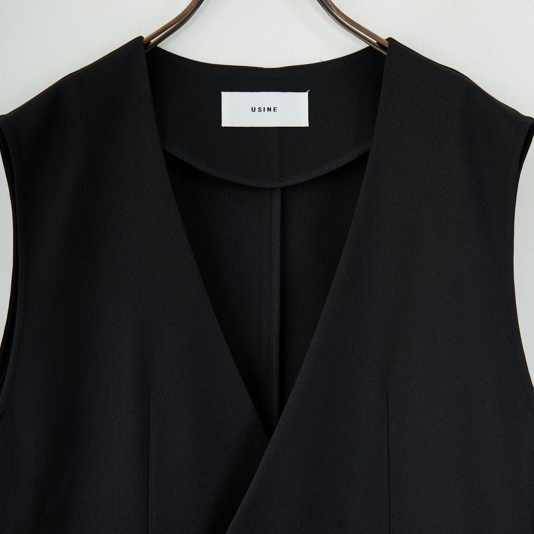 USINE [ユジーヌ] イージーケアツイルVネックベスト [21256059] 004 ﾌﾞﾗｯｸ
