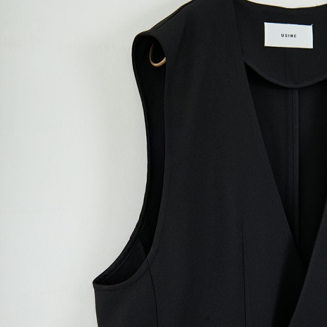 USINE [ユジーヌ] イージーケアツイルVネックベスト [21256059] 004 ﾌﾞﾗｯｸ