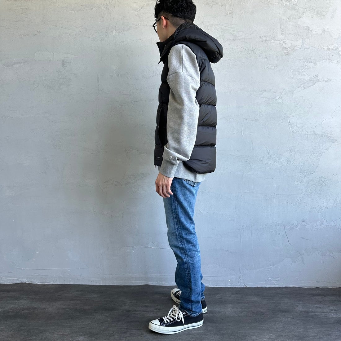 TATRAS [タトラス] POSEIDONE ダウンベスト [MJXA0003013588] BLACK &&モデル身長：168cm 着用サイズ：2&&