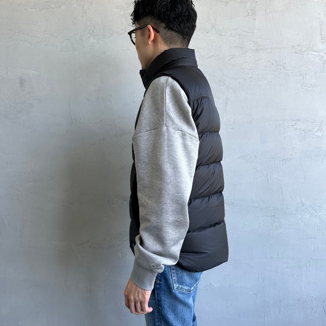 TATRAS [タトラス] POSEIDONE ダウンベスト [MJXA0003013588] BLACK &&モデル身長：168cm 着用サイズ：2&&