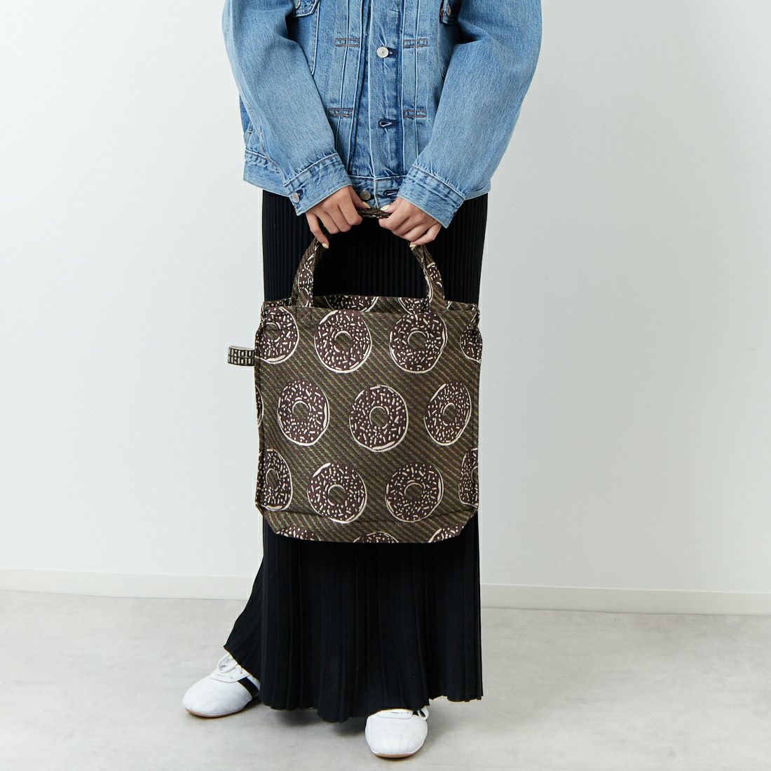 Bindu [ビンドゥー] ドーナツジャガード リバーストートバッグ [BBB-2152] GREEN BROW