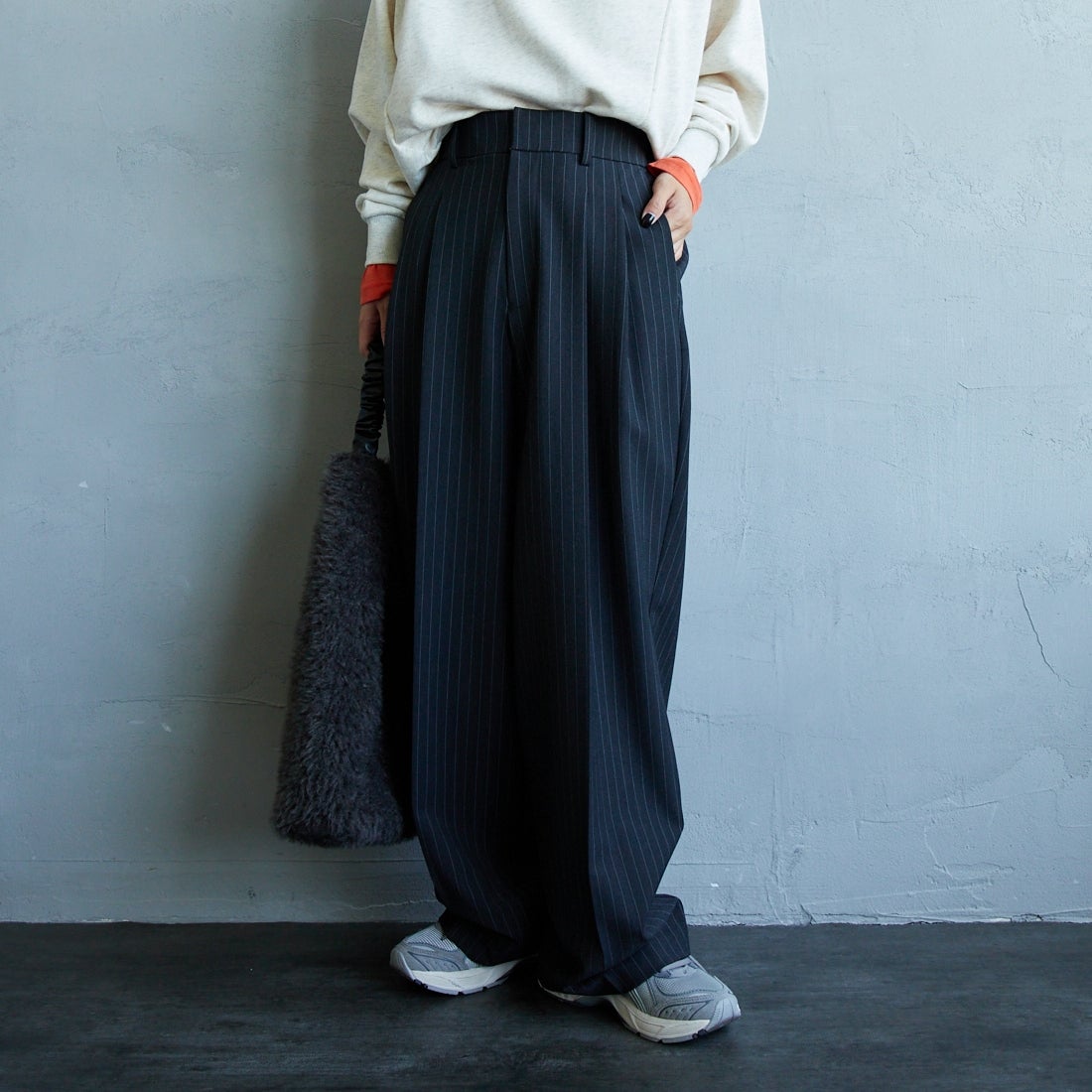 003 ﾁｬｺｰﾙS&&モデル身長：150cm 着用サイズ：34&&