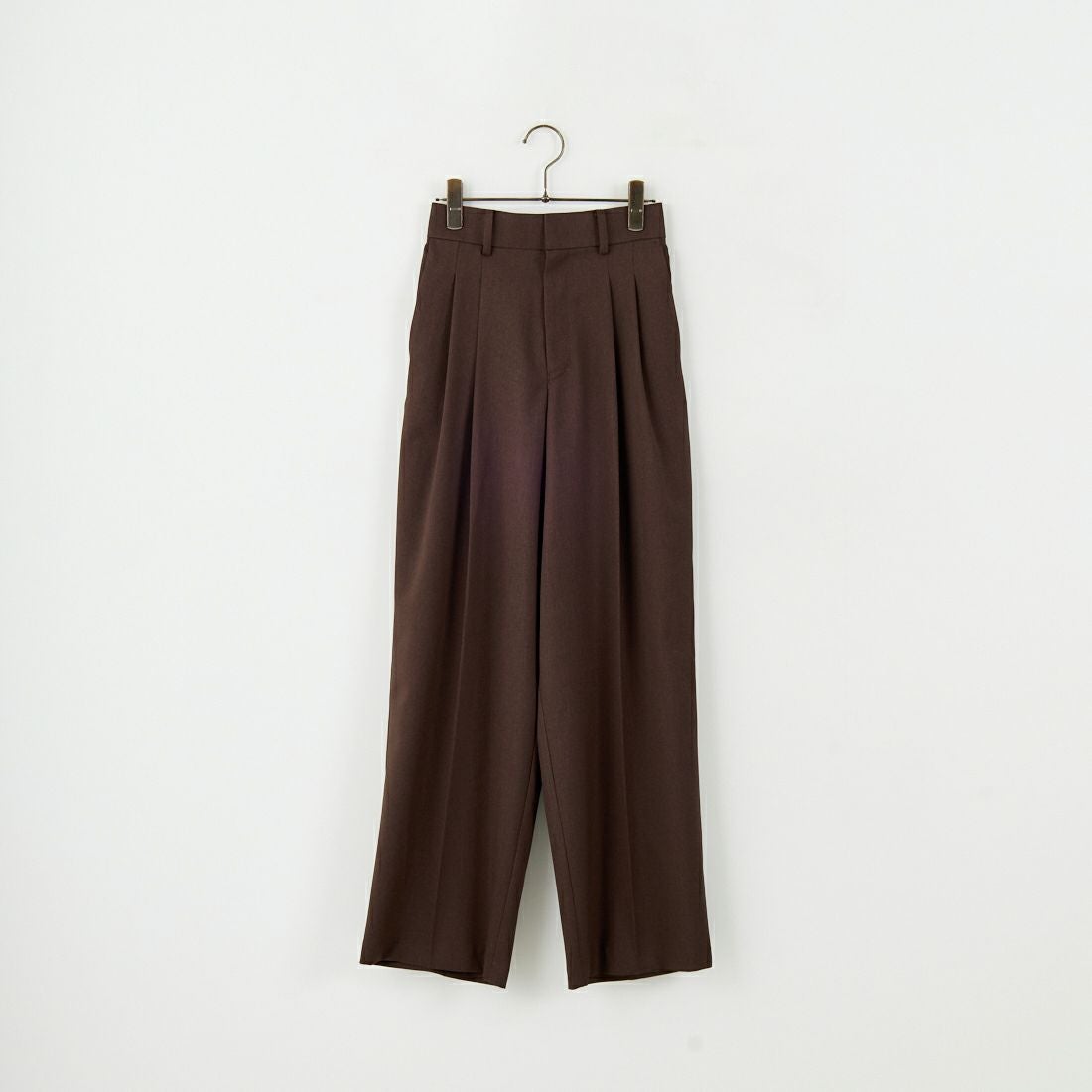 USINE [ユジーヌ] イージーケアツイル2タックワイドパンツ [21256057] 037 ﾌﾞﾗｳﾝ