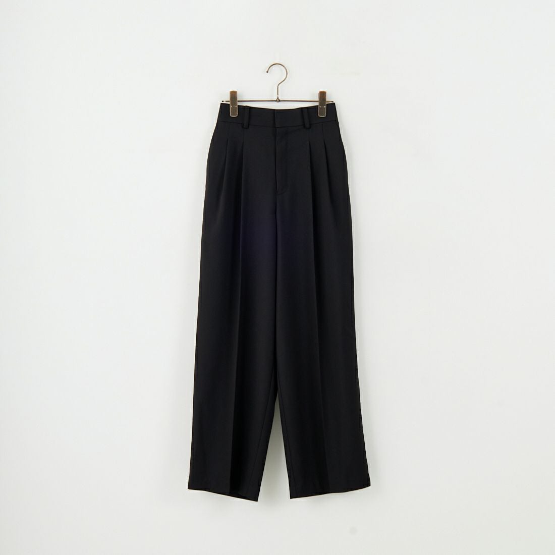 USINE [ユジーヌ] イージーケアツイル2タックワイドパンツ [21256057] 004 ﾌﾞﾗｯｸ