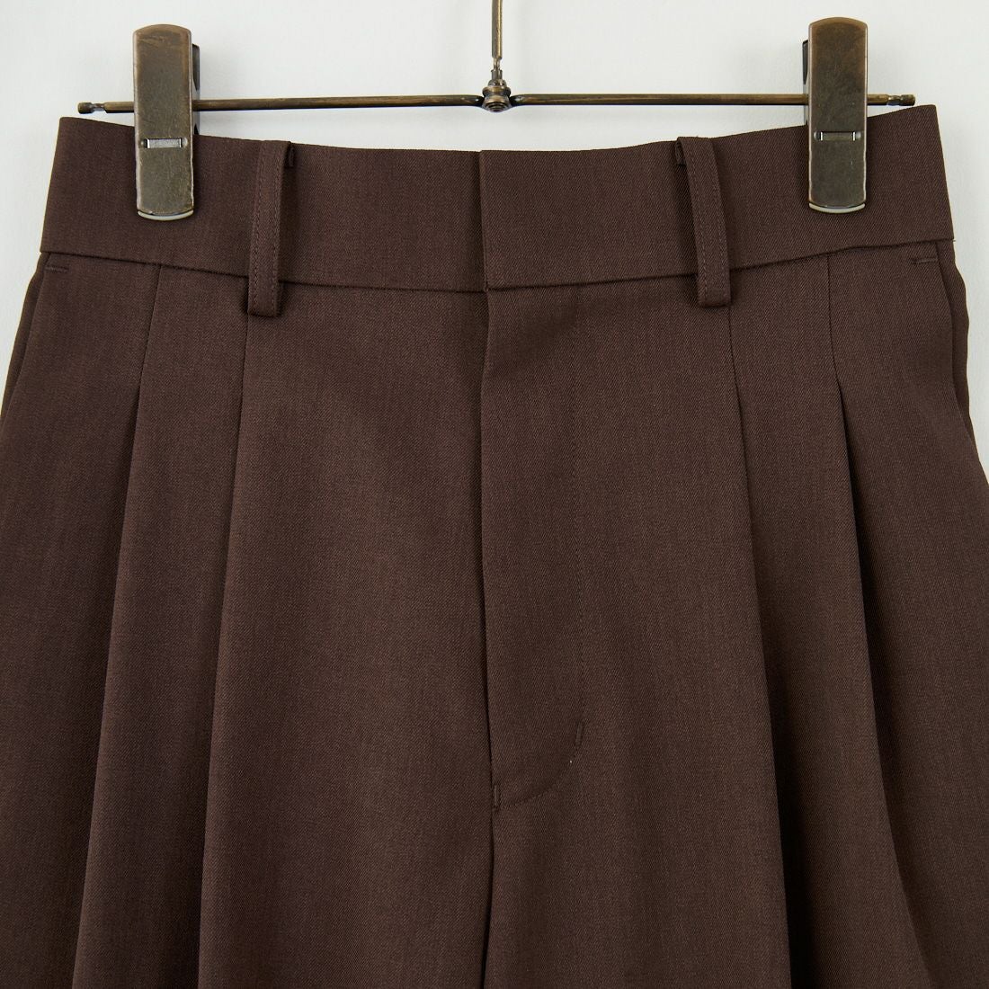 USINE [ユジーヌ] イージーケアツイル2タックワイドパンツ [21256057] 037 ﾌﾞﾗｳﾝ