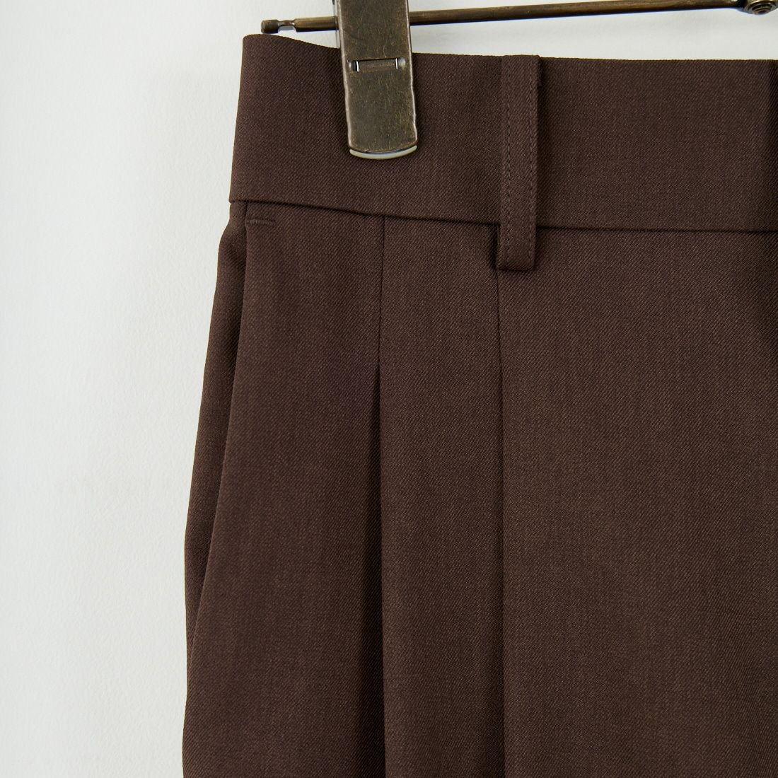 USINE [ユジーヌ] イージーケアツイル2タックワイドパンツ [21256057] 037 ﾌﾞﾗｳﾝ