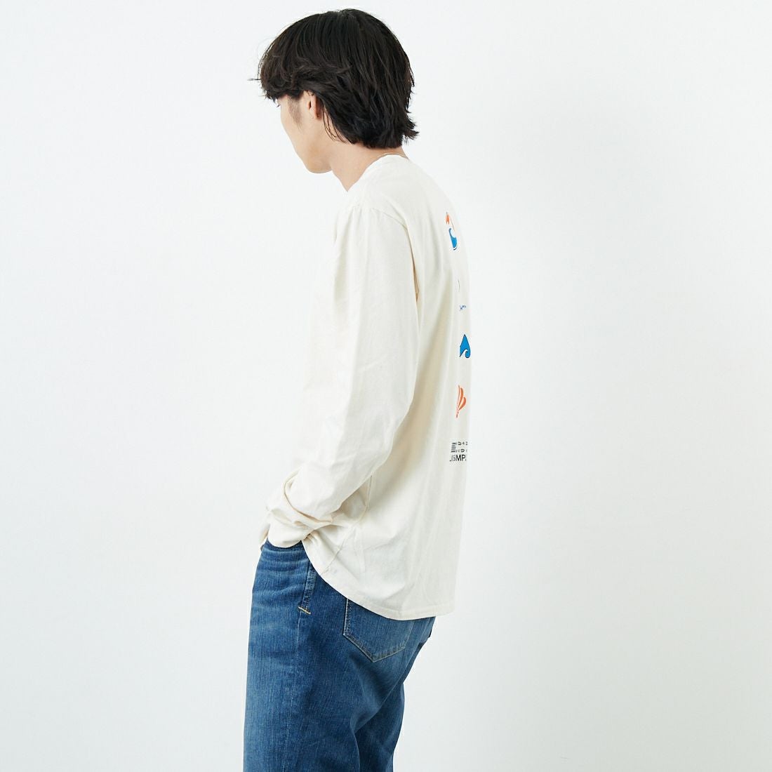 patagonia [パタゴニア] メンズ ロングスリーブ ロングウェイラウンド オーガニックTシャツ [37821] UDNL &&モデル身長：179cm 着用サイズ：M&&