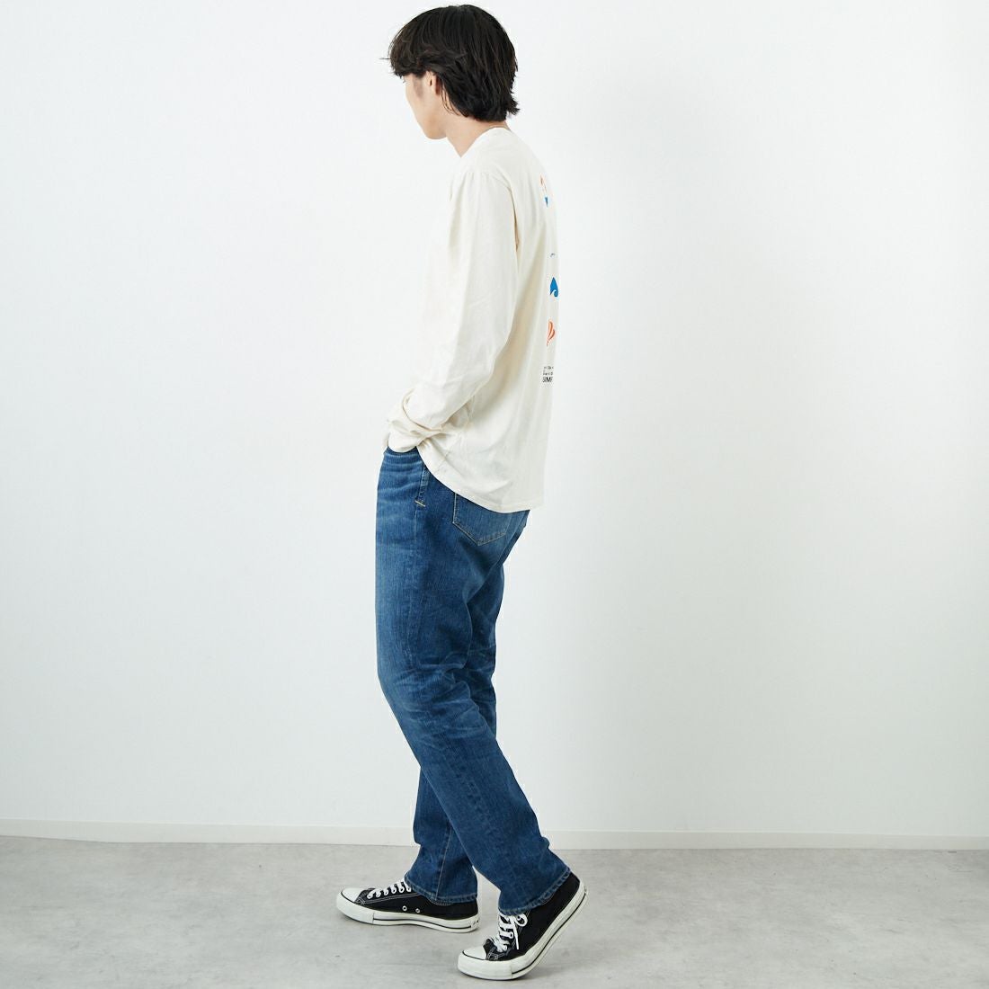 patagonia [パタゴニア] メンズ ロングスリーブ ロングウェイラウンド オーガニックTシャツ [37821] UDNL &&モデル身長：179cm 着用サイズ：M&&