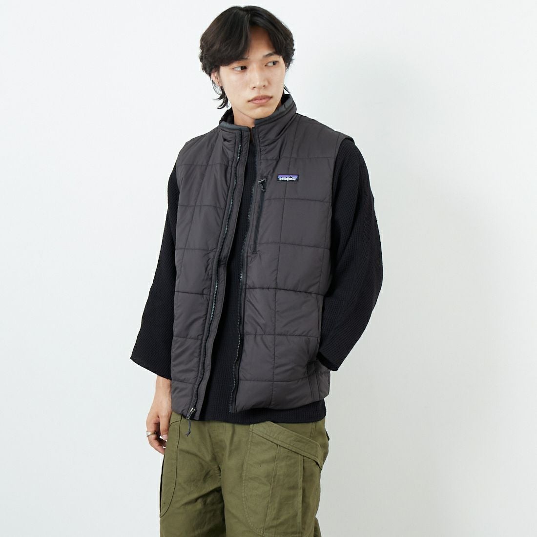 patagonia [パタゴニア] メンズ ライトガストベスト [20576] BLK &&モデル身長：179cm 着用サイズ：M&&