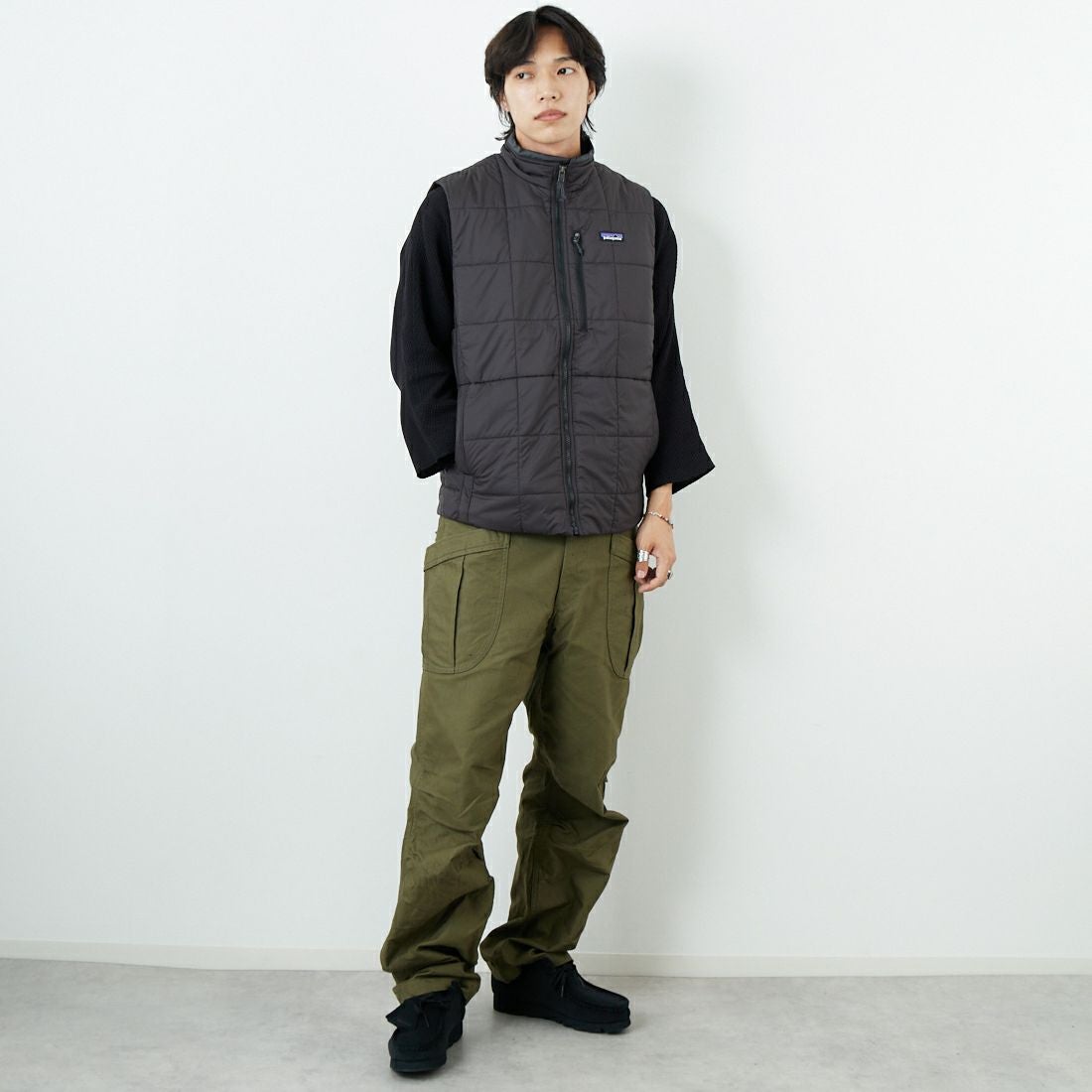 patagonia [パタゴニア] メンズ ライトガストベスト [20576] BLK &&モデル身長：179cm 着用サイズ：M&&