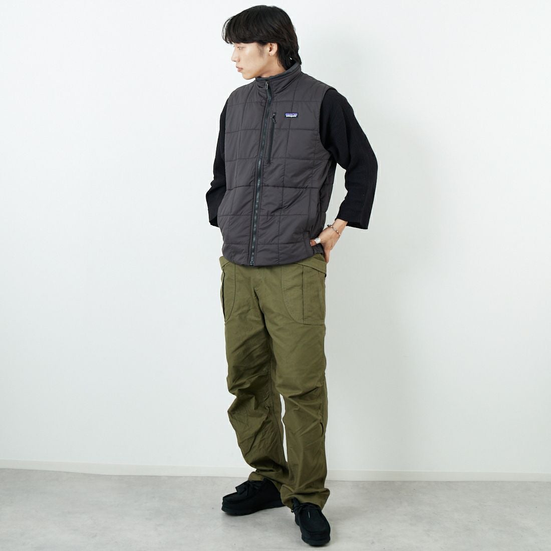 patagonia [パタゴニア] メンズ ライトガストベスト [20576] BLK &&モデル身長：179cm 着用サイズ：M&&