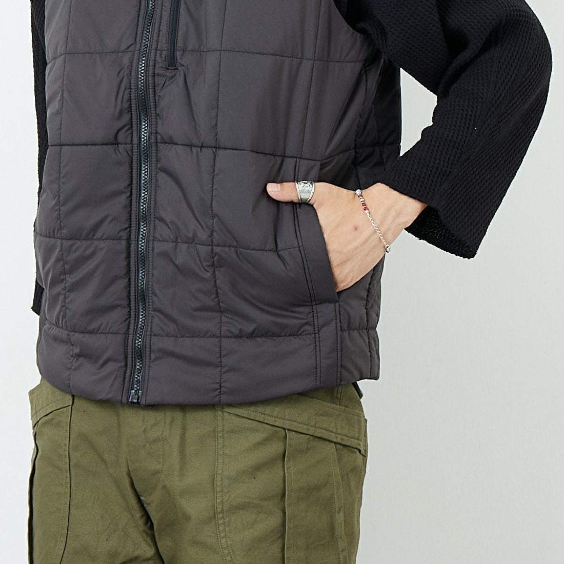 patagonia [パタゴニア] メンズ ライトガストベスト [20576] BLK &&モデル身長：179cm 着用サイズ：M&&