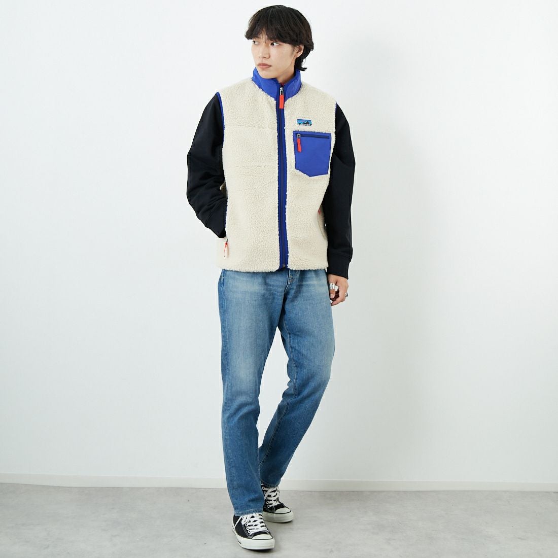 patagonia [パタゴニア] メンズ クラシックレトロXベスト [23049] DNAT &&モデル身長：179cm 着用サイズ：M&&