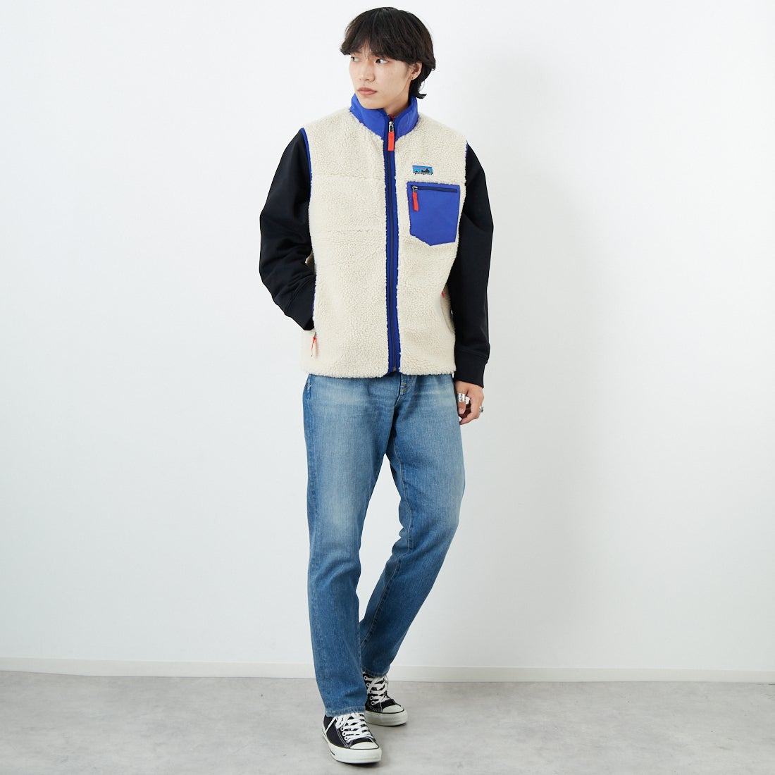 patagonia [パタゴニア] メンズ クラシックレトロXベスト [23049] DNAT &&モデル身長：179cm 着用サイズ：M&&