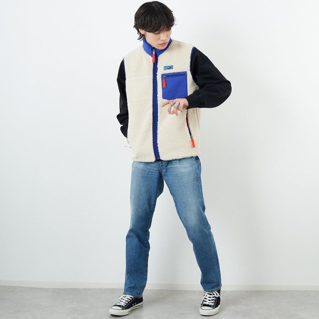 patagonia [パタゴニア] メンズ クラシックレトロXベスト [23049] DNAT &&モデル身長：179cm 着用サイズ：M&&