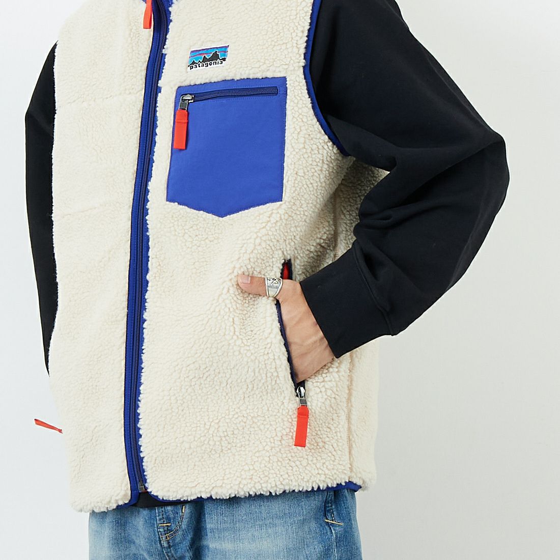 patagonia [パタゴニア] メンズ クラシックレトロXベスト [23049] DNAT &&モデル身長：179cm 着用サイズ：M&&