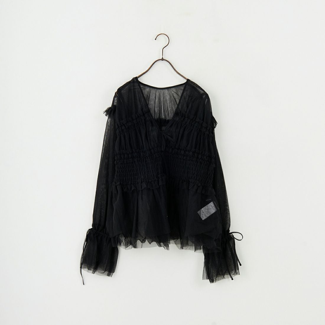 MAISON SPECIAL [メゾンスペシャル] 2WAYフリルギャザーチュールトップス [21252315707] BLK