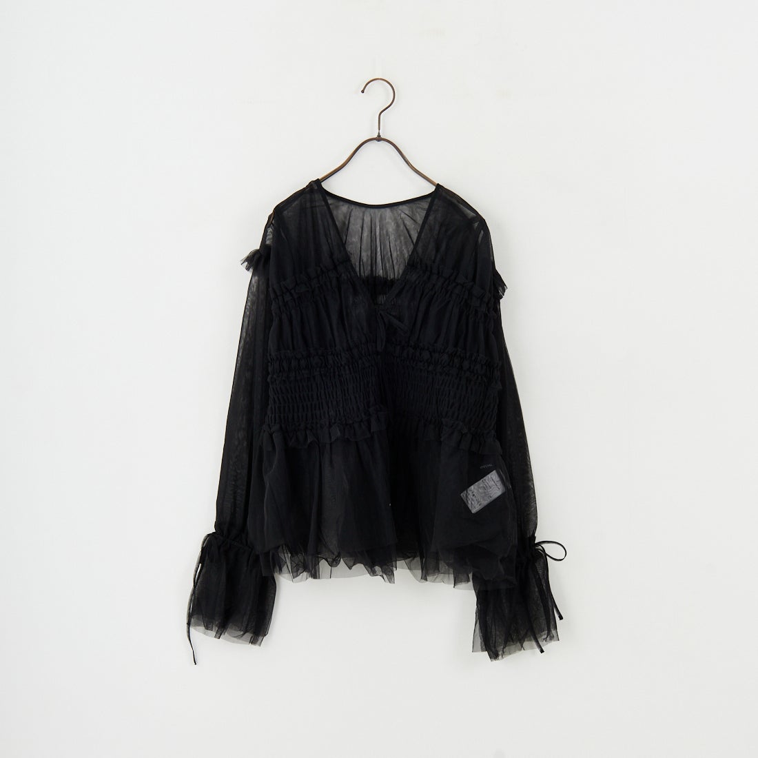 MAISON SPECIAL [メゾンスペシャル] 2WAYフリルギャザーチュールトップス [21252315707] BLK
