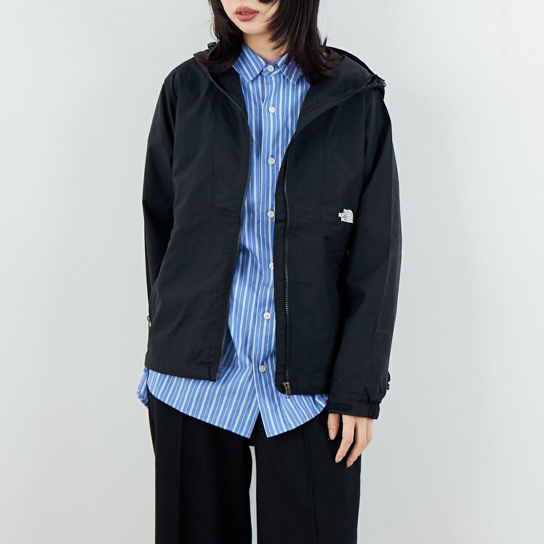 THE NORTH FACE [ザ ノースフェイス] コンパクトジャケット [NPW72530] K &&モデル身長：162cm 着用サイズ：M&&