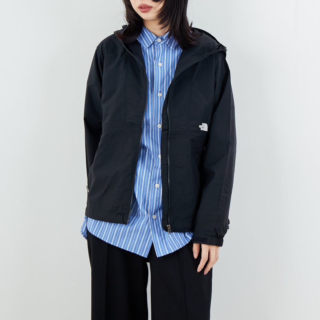 THE NORTH FACE [ザ ノースフェイス] コンパクトジャケット [NPW72530] K &&モデル身長：162cm 着用サイズ：M&&