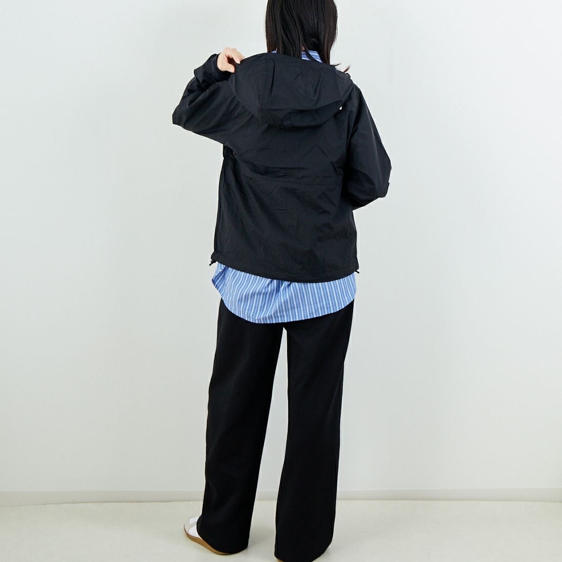 THE NORTH FACE [ザ ノースフェイス] コンパクトジャケット [NPW72530] K &&モデル身長：162cm 着用サイズ：M&&