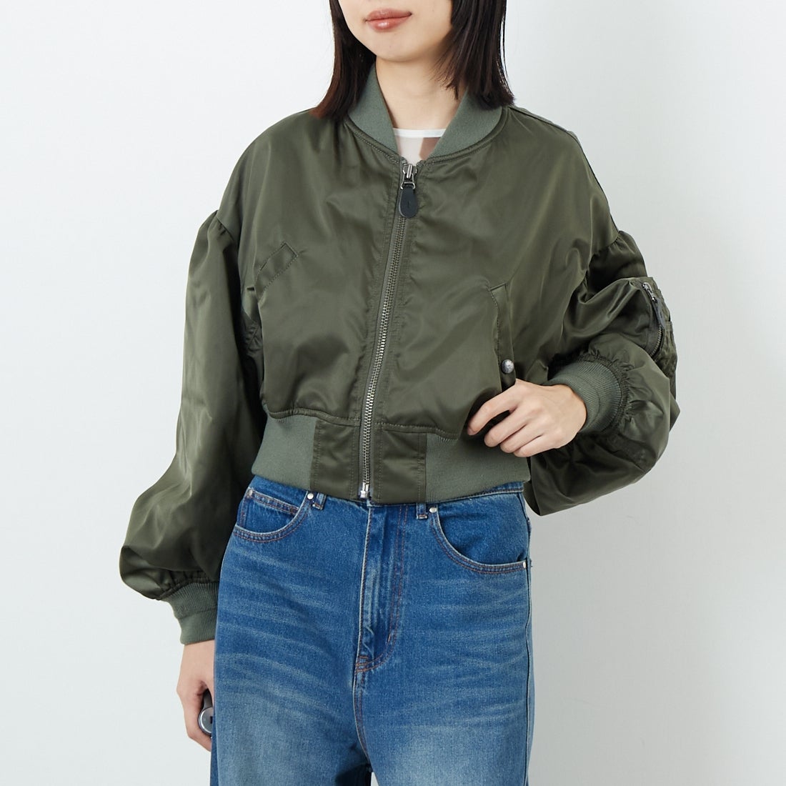 A OLIVE&&モデル身長：162cm 着用サイズ：1&&