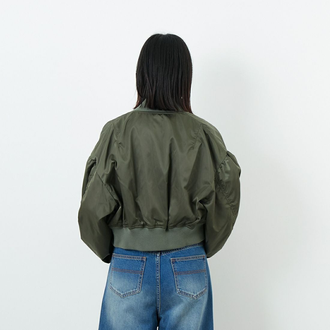 RhodolirioN [ロドリリオン] L-2Bタイプ スモールジャケット [RV1027] A OLIVE &&モデル身長：162cm 着用サイズ：1&&