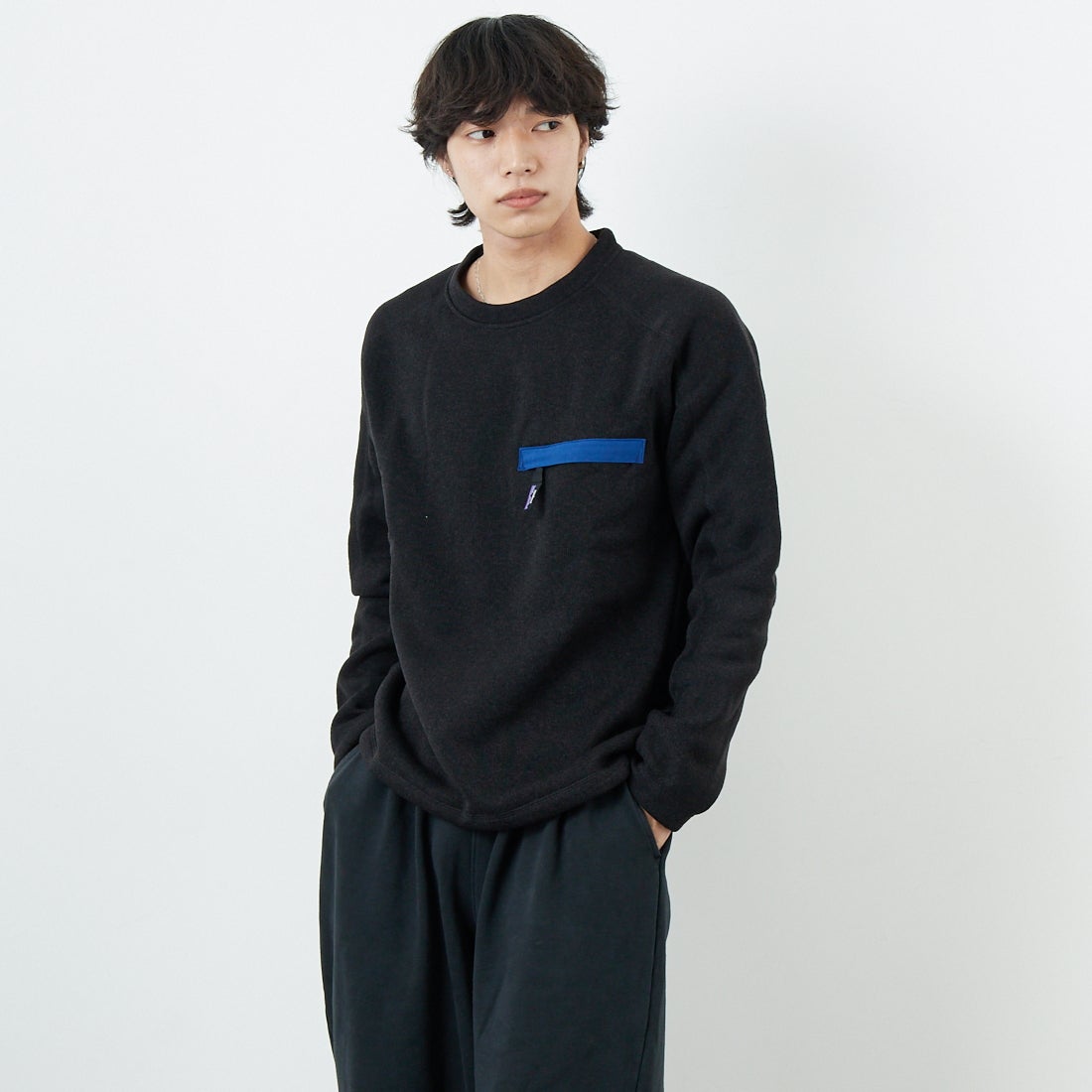 patagonia [パタゴニア] メンズ ベタークルーネックセーター [26240] BLK &&モデル身長：179cm 着用サイズ：M&&