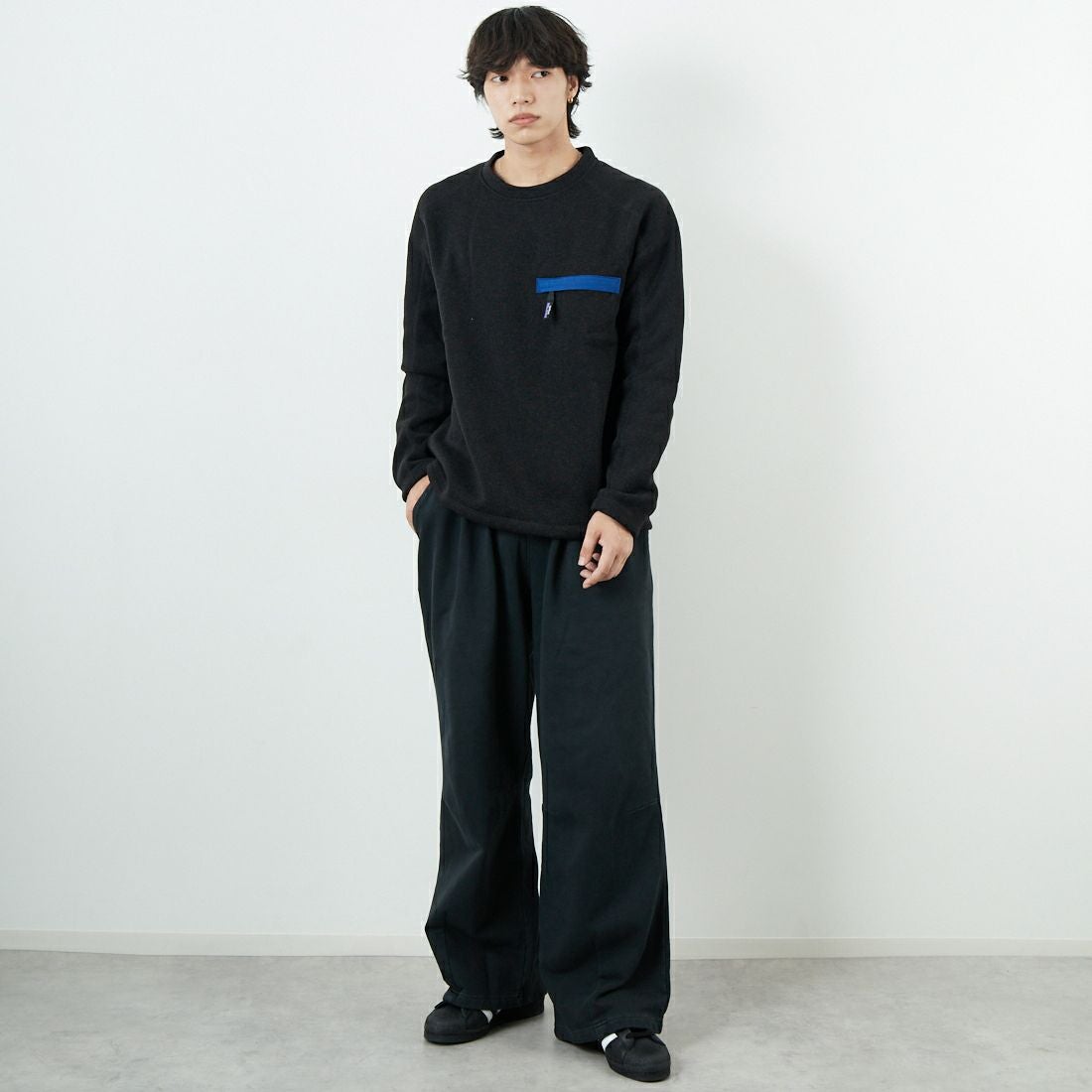 patagonia [パタゴニア] メンズ ベタークルーネックセーター [26240] BLK &&モデル身長：179cm 着用サイズ：M&&