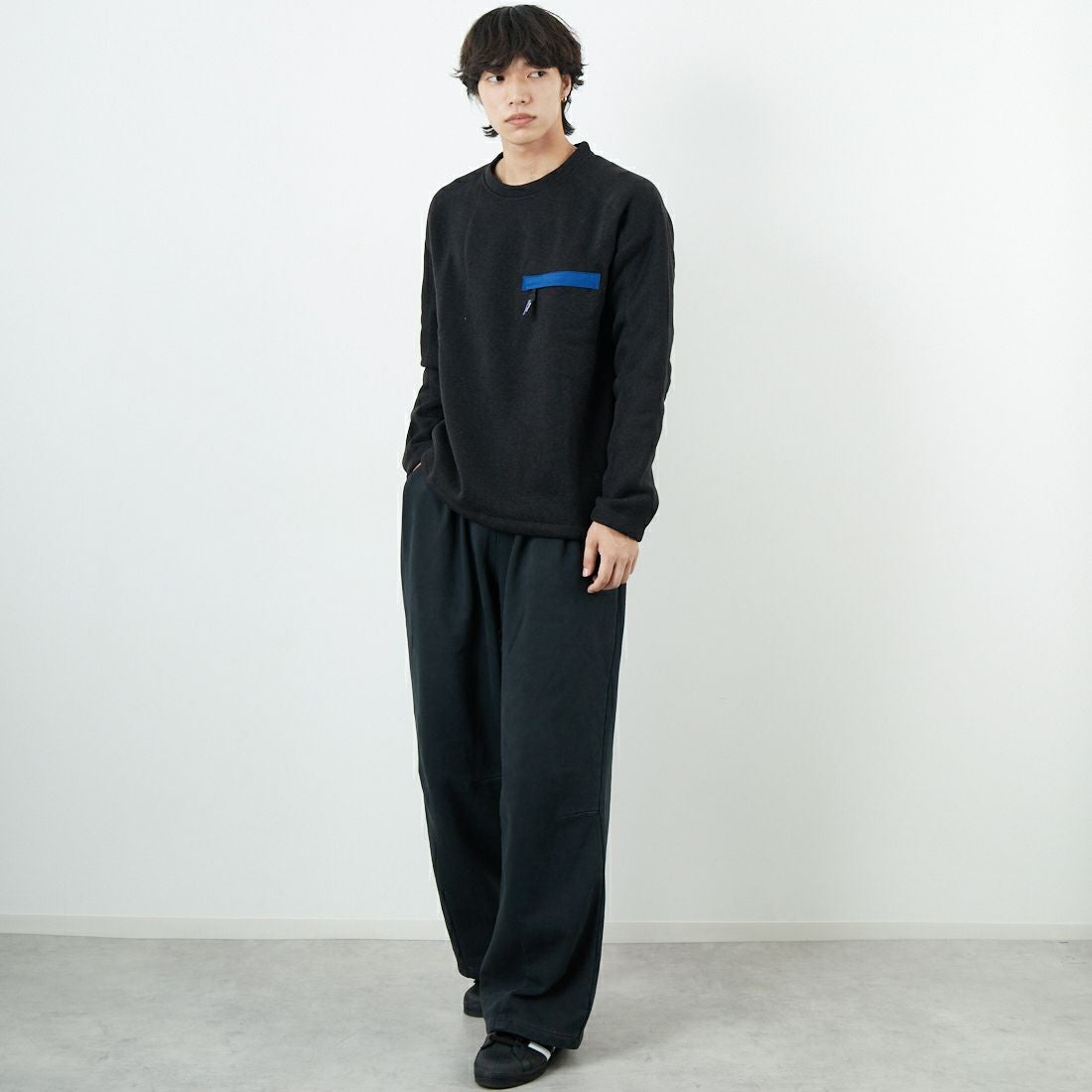 patagonia [パタゴニア] メンズ ベタークルーネックセーター [26240] BLK &&モデル身長：179cm 着用サイズ：M&&
