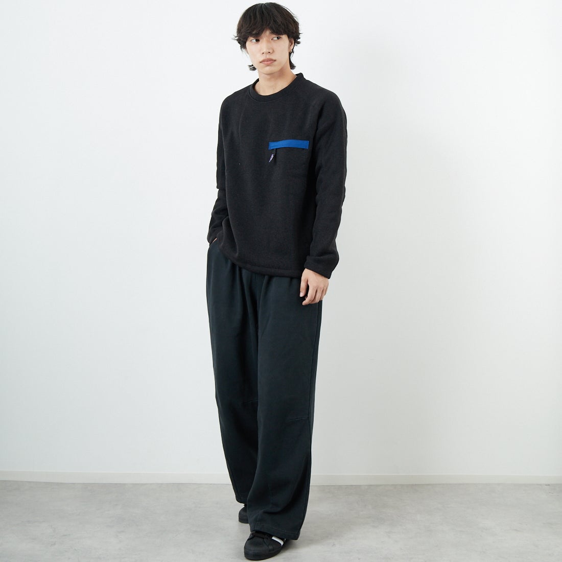 patagonia [パタゴニア] メンズ ベタークルーネックセーター [26240] BLK &&モデル身長：179cm 着用サイズ：M&&