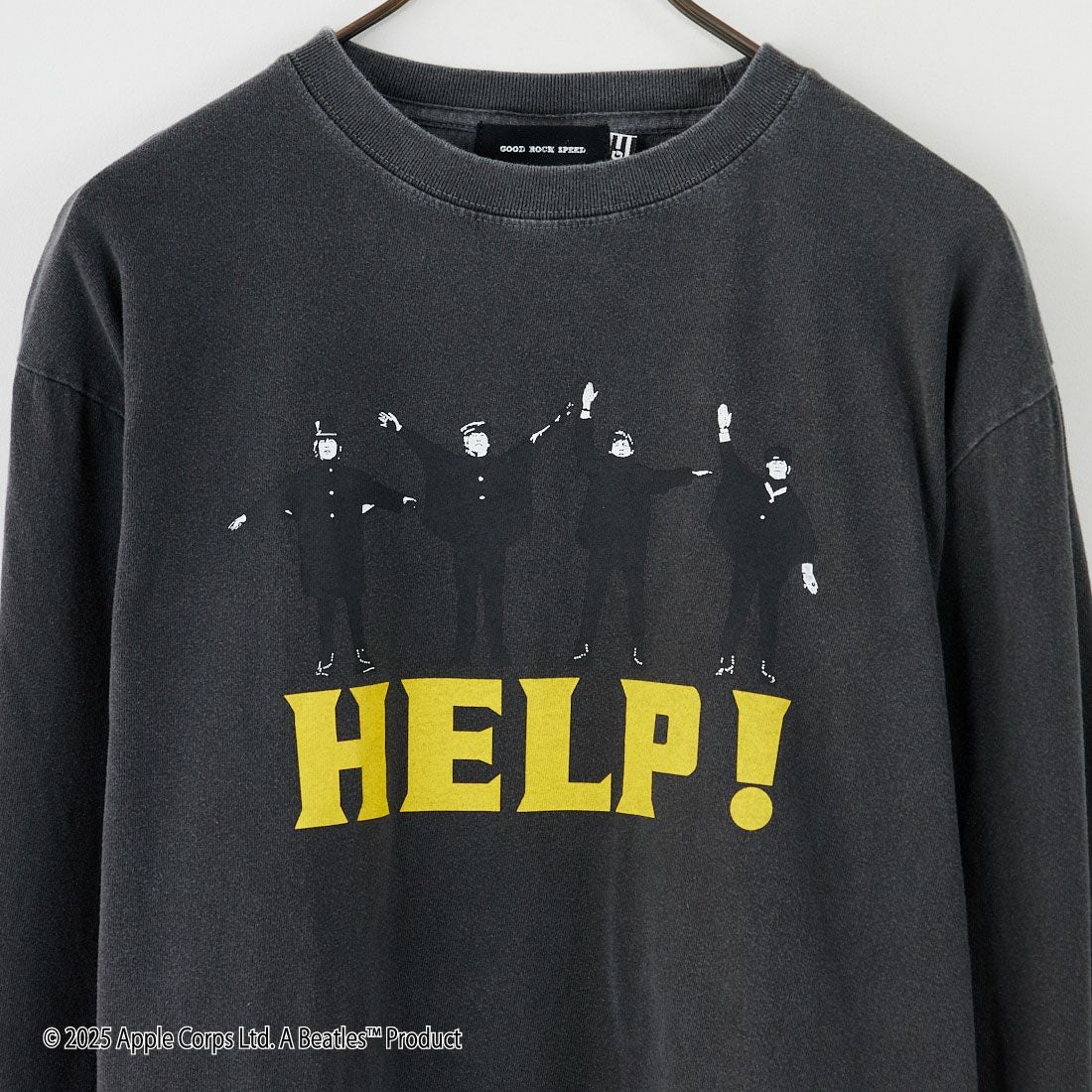 GOOD ROCK SPEED [グッドロックスピード] 別注 THE BEATLES ロゴプリントロングスリーブTシャツ [INTN-046-JF] CHARCOAL