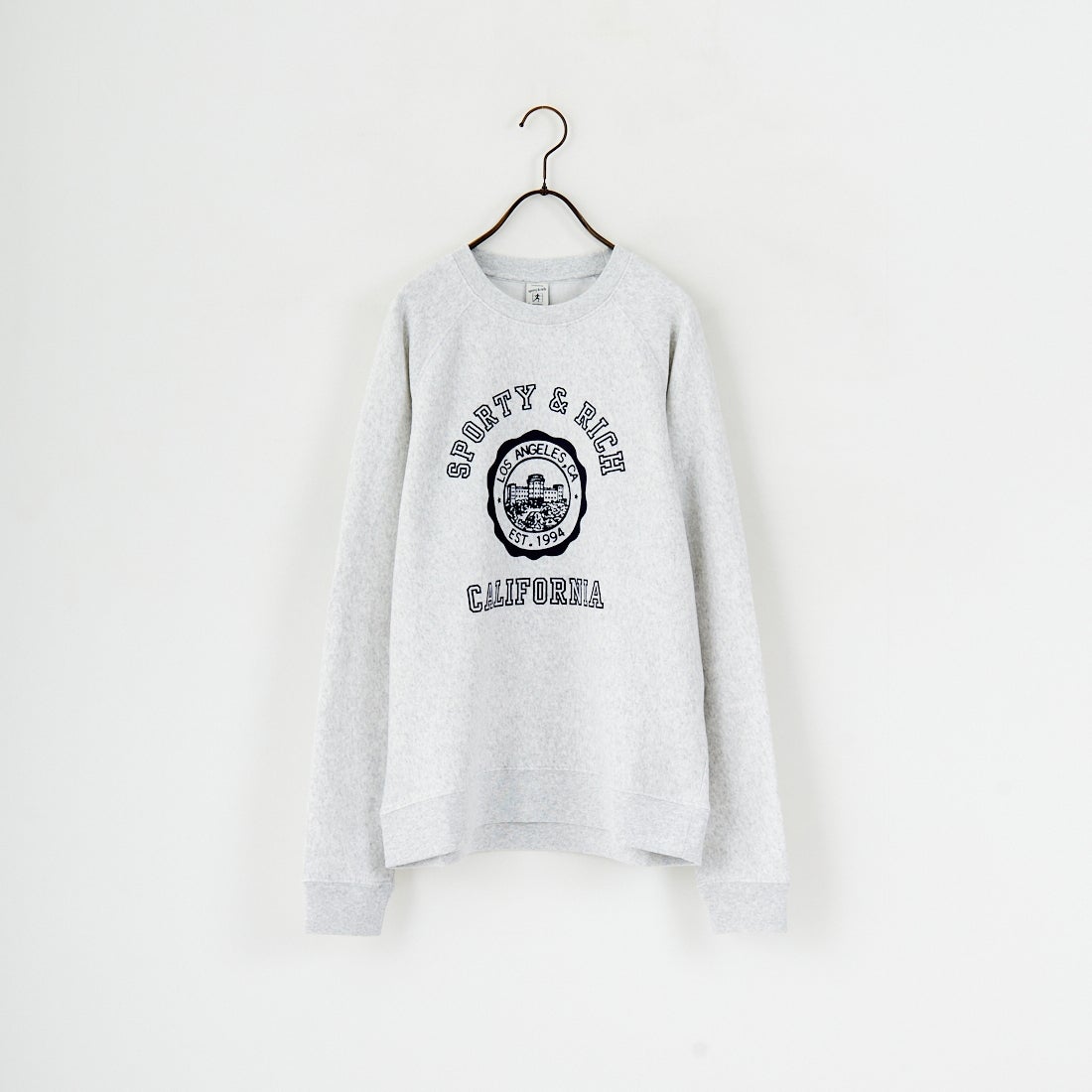 Sporty&Rich [スポーティアンドリッチ] カリフォルニアエンブレム ソフトクルーネックスウェット [ST082625508] H.GRAY