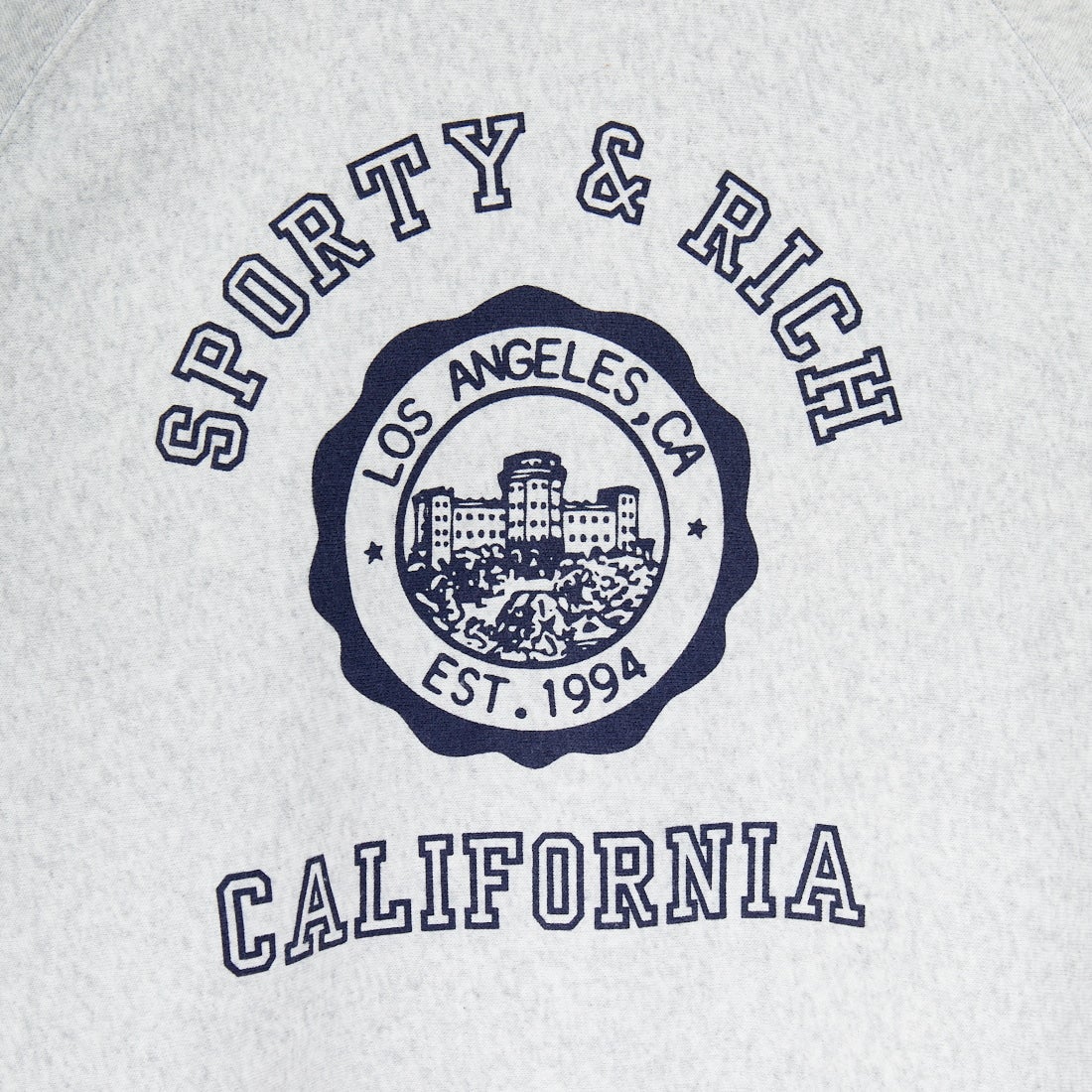Sporty&Rich [スポーティアンドリッチ] カリフォルニアエンブレム ソフトクルーネックスウェット [ST082625508] H.GRAY